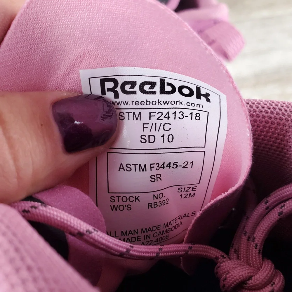 Reebok Floatride Energy 3 Adventure Womens Work Shoes Sz 12 M Black Gray Pink